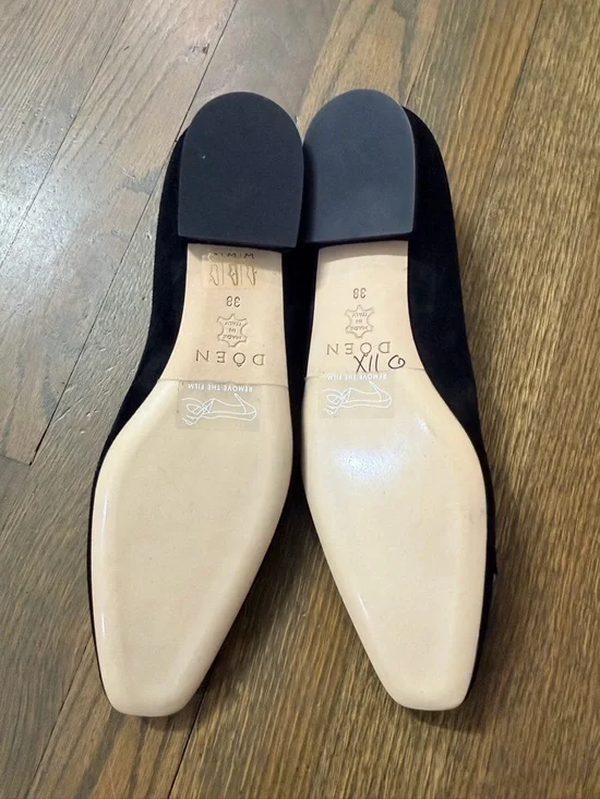 NWOB Doen Odette Ballet Flats in Kid Black Suede Women EU 38 - Picture 6 of 8